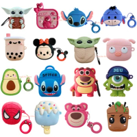Cute 3D Cartoon Cover for Apple AirPods 1 2 3 Case for AirPods Pro 2 Case Stitch Yoda Mickey Case Headphone Earphone Accessories