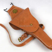 Replica WW2 US Colt Type M1911 Cavalry Brown With Leg Strap Leather Pistol Holster