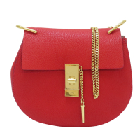 【二手名牌BRAND OFF】CHLOE 蔻依【再降價】紅色 牛皮 Drew 肩背包 3S1031