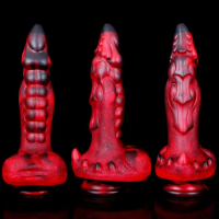 Silicone Alien Vibrator Dildo 7 Frequency Heating Huge Realistic Penis Soft Monster Dildo Female Masturbator Strap On Lesbian 18