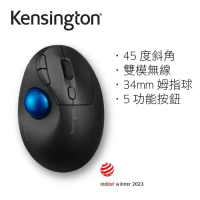 Kensington Pro Fit™ Ergo TB450 無線人體工學軌跡球（黑/藍 K72194WW）原裝行貨