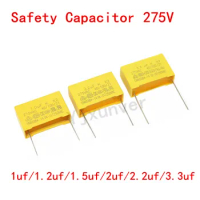 10PCS 275V 1.0UF 1.2UF 1.5UF 2.0UF 2.2UF 3.3UF 275VAC X2 Safety capacitor P22.5 105K 125K 155K 205K 225K 335K 275V Pitch 27.5mm