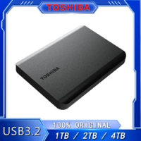 Toshiba portable hard drive 4TB/1TB/2TB Canvio Basics USB 3.2 external data storage capacity Mac lap