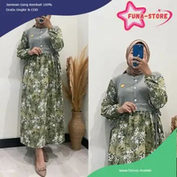 [P R O M O] Midi Dress Rompi Knit Monalisa Baju Gamis Wanita Busui Crinkle Airflow Premium Muslim Te
