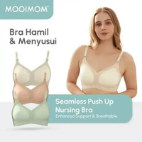 Bra Menyusui & Hamil I MOOIMOM Seamless Push Up Nursing Bra White XL