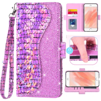 Sequin Glitter Flip Cover Leather Wallet Phone Case For Nokia C3 C100 G300 X100 G21 X10 X20 G10 G20 G50 5G C01 C1 Plus XR20 8