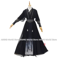 Chinese Men Ancient Traditional Embroidery Hanfu Black Folk Dress Han Dynasty Oriental Clothing Halloween Cosplay Costumes
