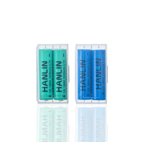 【HANLIN】18650電池 2300mah保證足量 通過國家bsmi認證(一組2顆 送收納盒 充電電池 尖頭 平頭 風扇電池)