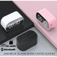 Jam Meja Alarm Digital LED Speaker Bluetooth Portable Wireless RADIO