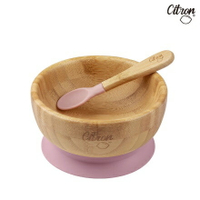 【怡家藥局】Citron吸盤碗套組-霧靄藍 浪漫粉 杜拜頂級兒童餐具
