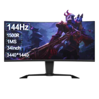 34 Inch SRGB 99% 21:9 Curved 4K Lcd Display 144hz 1MS Gaming Monitor With Adjustable Stand