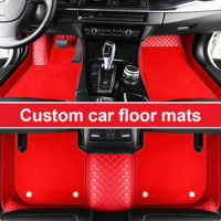 Custom Car Floor Mats For Hyundai Veracruz IX55 Palisade Encino Kona Auto Carpets Foot Coche Accesso