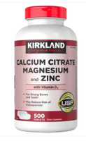 Calcium Citrate magnesium and zinc with D3 500tabs exp. 7/2028