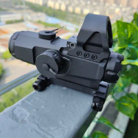 HAMR Tactical Scope 4x24mm Rifle Scope Magnifier Red Dot Sight Night Hunting Scopes