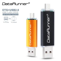 DataRunner USB 2.0 Flash Drive Micro USB Stick OTG Pen Drive 8GB 16GB 32GB 64GB 128GB 256GB Metal Pendrive Flash Drive