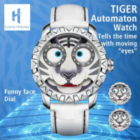 Lucky Harvey Limited Edition 2022 Automatic mechanical movement watches for men Synthetic sapphire tiger dial waterproof watch