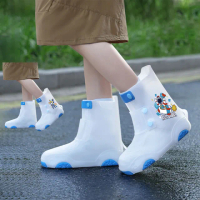 【REIIS】兒童加厚耐磨防滑雨鞋套 高筒防水防雨矽膠鞋套 學生雨衣雨靴 戶外露營登山鞋套 海邊釣魚雨鞋