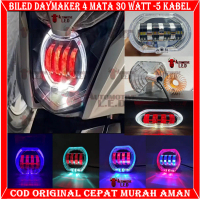 ORIGINAL LAMPU BILED 4 LENSA SHROUD RING KRISTAL MERK SXC 8D 4,5 INCHI LAMPU UTAMMA CUT OFF BILED 4 