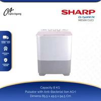 SHARP MESIN CUCI 2 TABUNG AQUOS 8KG 8 KG EST90MWPK EST90MWBK EST90MWHK EST 90MWHK EST90 EST90MW PINK