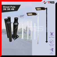 Heavy duty split connect 2/3/4m street pole GALVANIZED STEEL , for solar light , untuk lampu solar 2