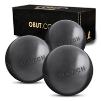 ลูกเปตอง OBUT#MATCH BLACK ลายศูนย์ #680