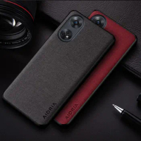 Case For OPPO Reno8 T 4G 5G coque simple lightweight durable solid color textile leather cover for oppo reno 8t case
