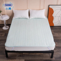 【SANKI 三貴】涼感紗立體3D透氣網床墊雙人150*186(淺藍/淺綠)