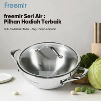 freemir Stainless 316 "Seri Air" - 24 cm Gagang Dua Panci Estetik Mewah Anti Karat Ergonomis Cocok u