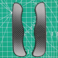 Custom Made 3K Full Carbon Fiber Saber Knife Replacement Handle Scales for 111 mm Swiss Army Knife (Glue Version)