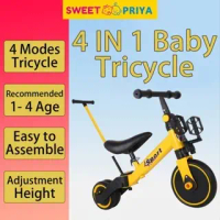 ANNS 3IN1 Baby Tricycle Kids Bicycle Stroller Children Bike Balance Car Balance Bike Boy's Bicycle B