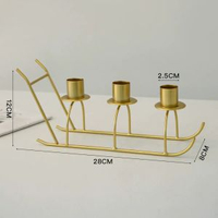 內地直送 - 北歐浪漫燭光晚餐蠟燭底座家居氛圍佈置道具聖誕節金屬裝飾品擺件