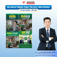 Combo 4 Sách Tin Học Excel Từ Cơ Bản Đến Nâng Cao - 150 Thủ Thuật Excel - Excel Power Query - 68 Biể