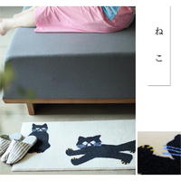 日本製 SOU SOU 居家地墊-貓咪 門墊 腳踏墊 入口墊 地毯 室內墊 設計墊 45×75cm＊夏日微風＊