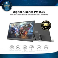 Monitor Portable LED Digital Alliance PM1560 15.6 inch FHD 1080P 6ms 60Hz USB-C mini-HDMI Built-in S