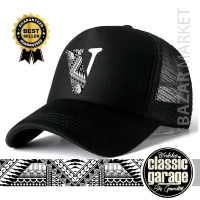 Topi Trucker Motif Batik Topi Inisial Huruf A B C D E F G H I J K L M N O P Q R S T U V W X Y Z Warn