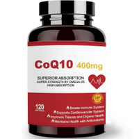 CoQ10 400mg Softgels - Coenzyme Q10 Supplement Plus PQQ 3 Olive Oil Antioxidant for Heart Health and
