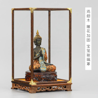 展示架 玻璃架 玻璃罩 擺件觀音佛像玻璃罩紅木雞翅工藝品花瓶底座防塵透明展示盒防塵罩免運 全館八折 特惠/開立發票 特價出 zl1211