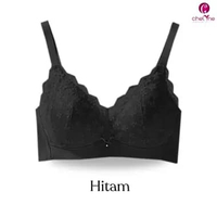 Chelyne BH Wanita B28813 Full Cup Bra Seamless Lycra Mix Brukat Tanpa Kawat - Big Size Bra 36/42. Si