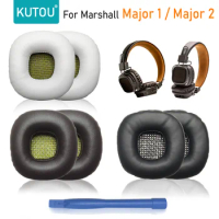 KUTOU 2Pcs Replacement Earpads For Marshall Major 1 2 Headphones Ear Pads Cushion Cover Major II I Foam Pad Repair Parts