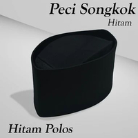 Peci Songkok Kopiah BHT Polos Hitam pekat 5