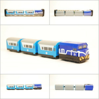 台鐵復興號列車 R100型(藍) 鐵支路4節迴力小列車 迴力車 火車玩具 壓克力盒裝 QV008T2 TR台灣鐵道