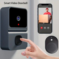 T23 Smart Visual Doorbell Two-way Voice Home Monitor Door Bell Outdoor HD Camera Security Door Bell Night Vision Video Intercom