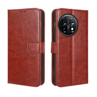 For OnePlus 11 5G Luxury Crazy Horse Leather Case Suitable for OnePlus11 OnePlus 11 5G Phone Case