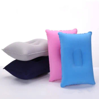 1PC Ultralight Foldable Travel Pillow Flocking+PVC Air Mattress Inflatable Mattress To Sleep Pillow Outdoor OU 050