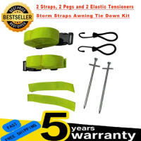 Fit For Kampa Dometic Tie Down / Storm Kit Rally Caravan Awning Green New Style