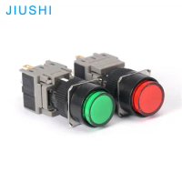 AH164Y-11D opening diameter 16mm push button switch with 6pins LED 24V 220V