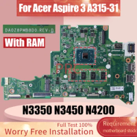 DA0Z8PMB8D0 For Acer Aspire 3 A315-31 Laptop Motherboard N3350 N3450 N4200 NBGNT11002 NBSHX11003 NBSHX11006 Notebook Mainboard