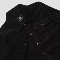 ootdsupply OOTDSUPPLY - Trucker Corduroy Jaket Black Navy l Jaket pria corduroi