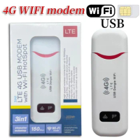 4G Modem LTE Wireless USB Dongle Mobile Broadband 150Mbps Network Modem SIM Card WiFi Router Hotspot Pocket WIFI Router for Home