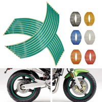 16Pcs Motorcycle Car Wheel Tire Stickers Reflective Rim Tape Moto Auto Decals For Honda VFR750 VFR800 VTR1000F vfr 750 800